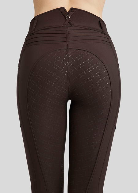 Montar Rosie breeches with pintucks and crystals Brown F/G 34
