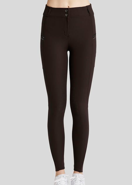 Montar Rosie breeches with pintucks and crystals Brown F/G 34