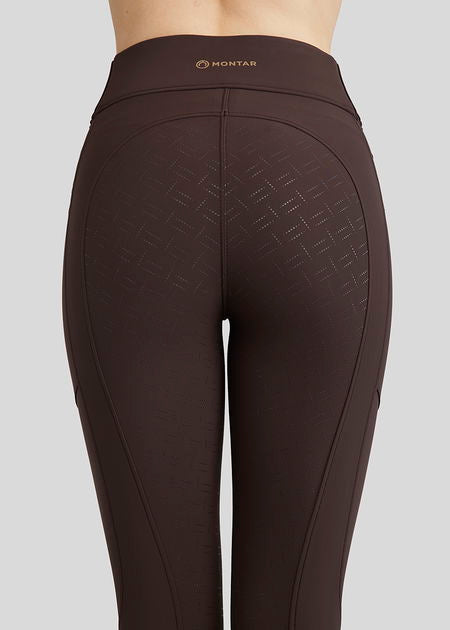 Montar Rosie pintucks pull on with crystals brown 34