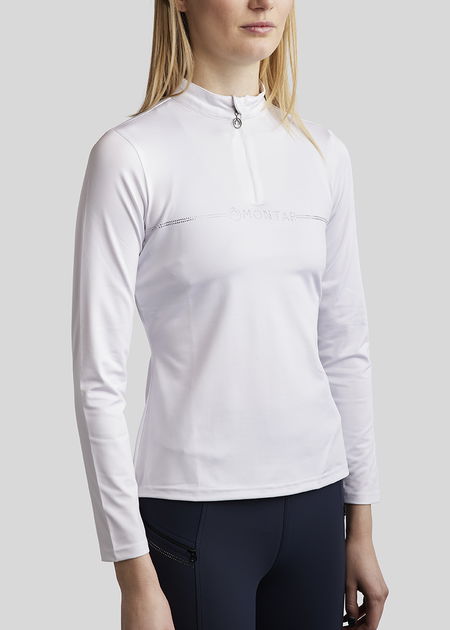 Montar Aviana LS trainingshirt with crystal logo off white XS