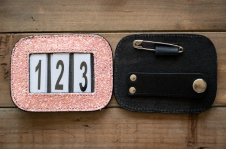 Showtime number holders glitter