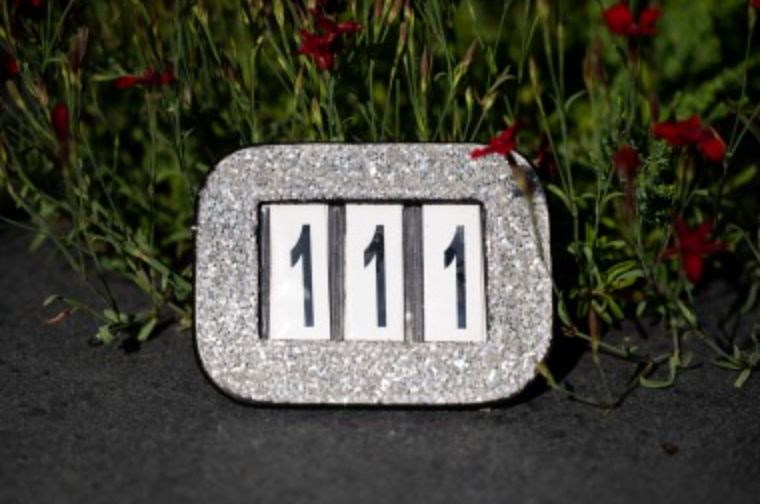 Showtime number holders glitter