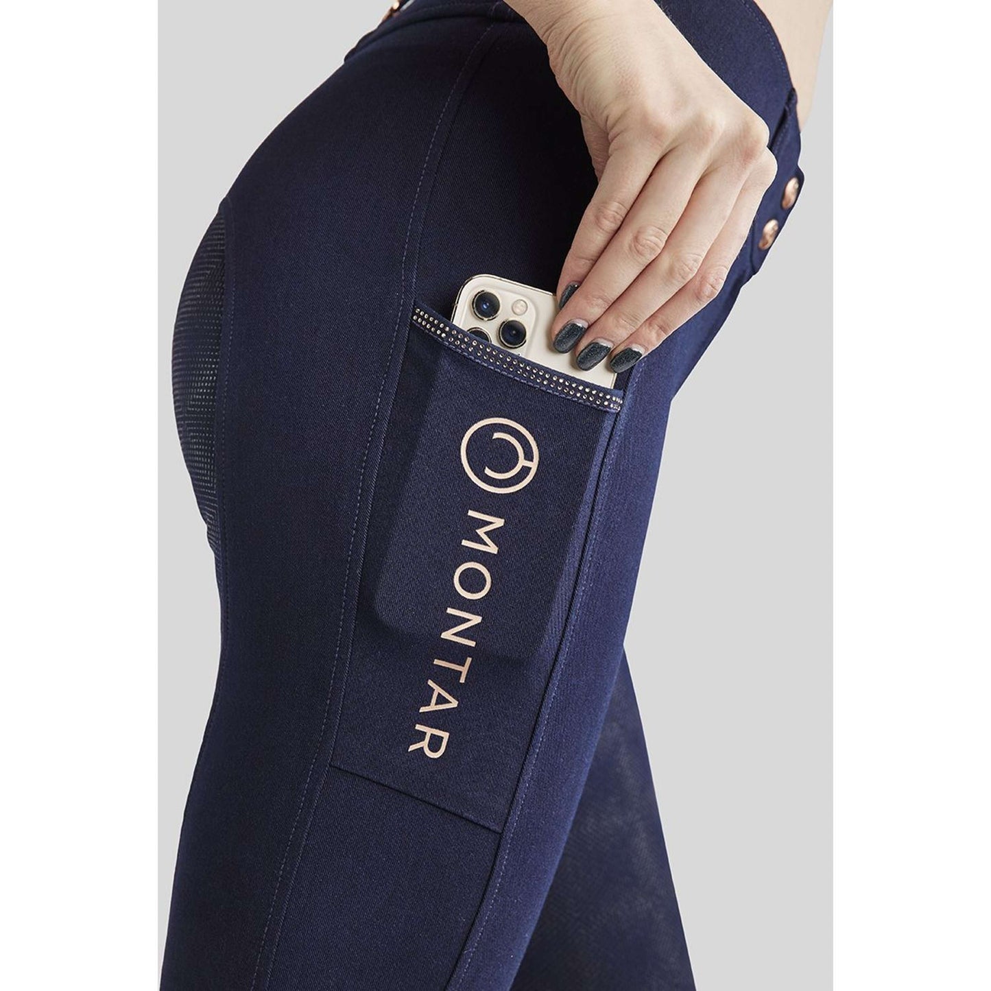 Montar Maddie breeches with rosegold crystals various colors