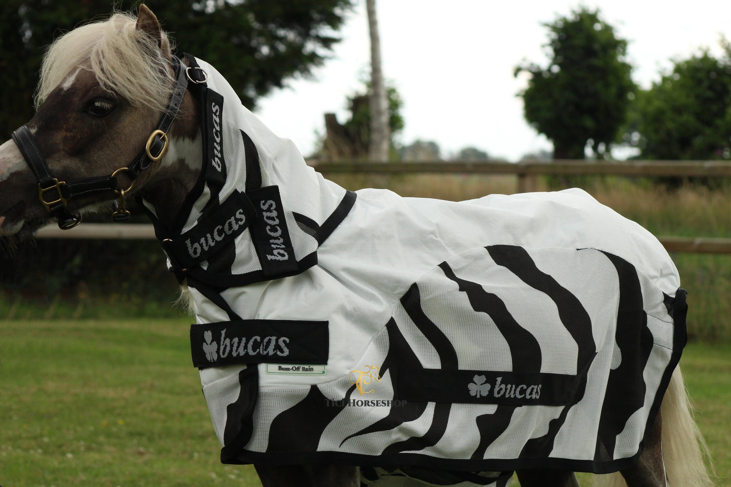 Bucas Buzz-Off Rain Full Neck Zebra Mini