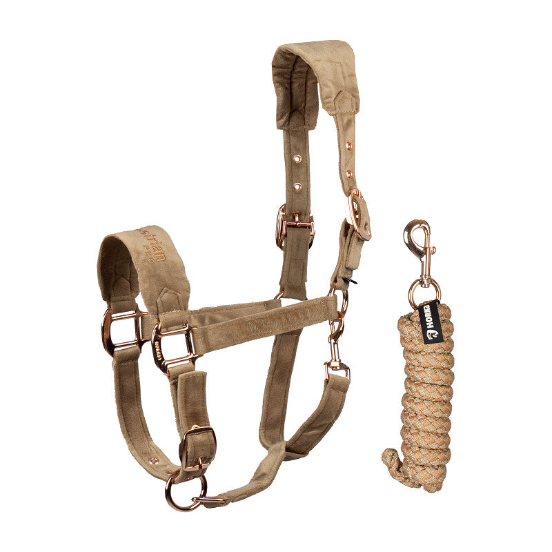 Halster Set Velvet – Luxe Velours Halsterset met Roségoud